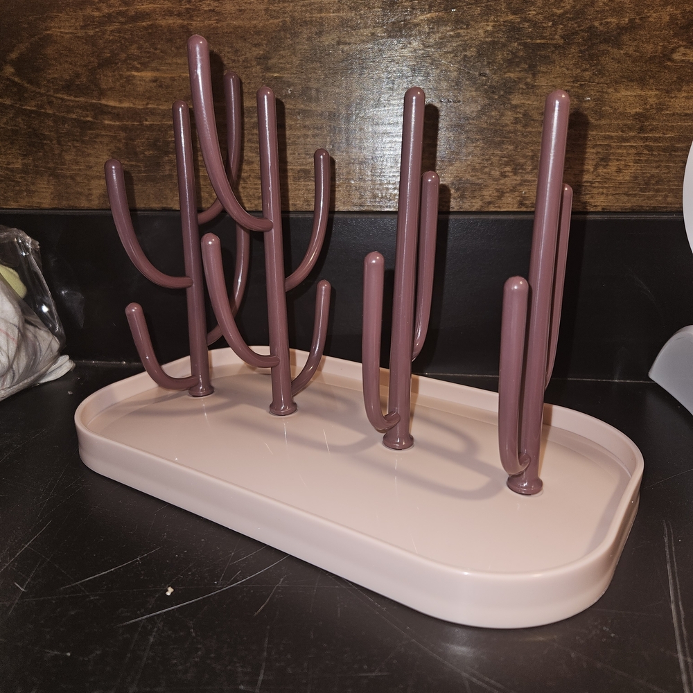 Modern Pink Baby Bottle Drying Rack
